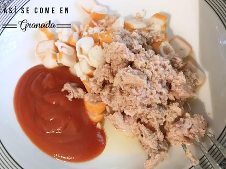 Canelones de atún sin gluten ni lactosa