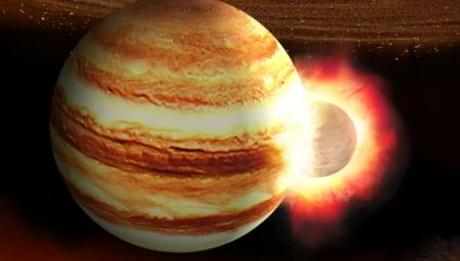 Un planeta chocó contra júpiter hace miles de millones de años