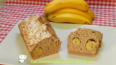 Receta fácil de pan dulce integral sin amasado relleno de plátano