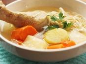 Sopa pollo verduras cabello ángel