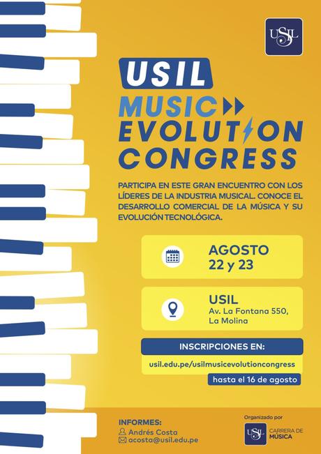 USIL MUSIC EVOLUTION CONGRESS, 22 y 23 de agosto de 2019
