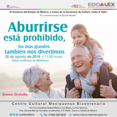 PREPARA CENTRO CULTURAL MEXIQUENSE BICENTENARIO PROGRAMA ESPECIAL DE ACTIVIDADES PARA CELEBRAR DÍA DEL ADULTO MAYOR