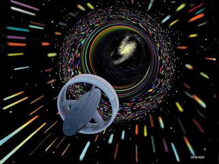 Wormhole travel as envisioned by Les Bossinas for NASA (Wikipedia)