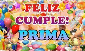 Video mensaje y Frases Feliz Cumpleaños PRIMA!