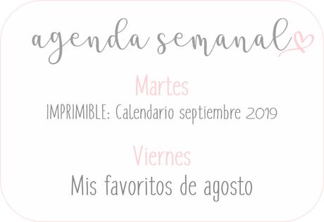 Agenda Semanal 26/08 - 1/09