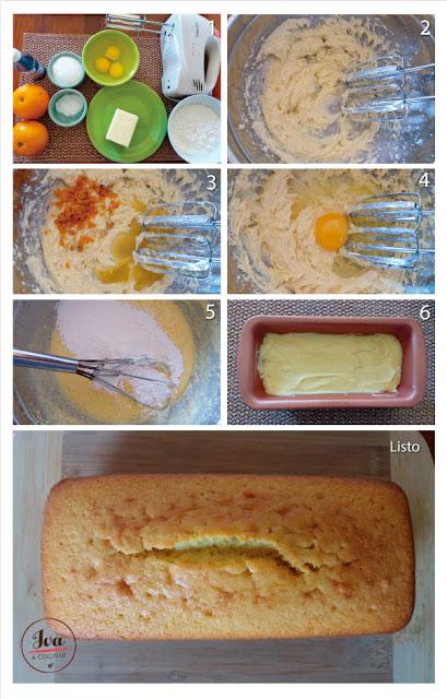 Budín húmedo de naranja