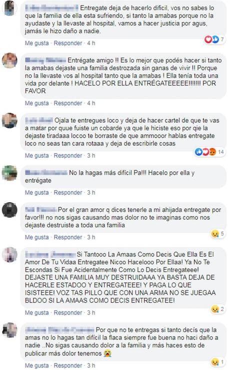 El joven que mató a su novia de 16 años está prófugo de la Justicia y se burla de la fiscal Giannoni en Facebook