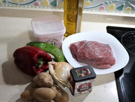 Guiso patata con carne en Olla GM Ingredientes para hacer patatas guisadas con carne en Olla GM