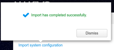 import configuration Nakivo