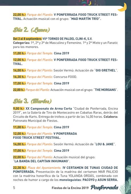 Fiestas de la Encina 2019. Programa y actividades