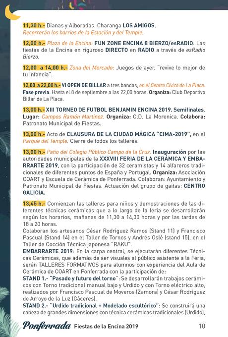 Fiestas de la Encina 2019. Programa y actividades