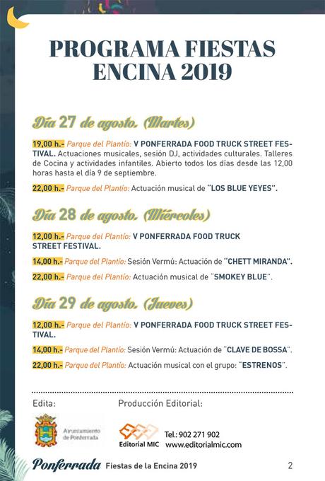 Fiestas de la Encina 2019. Programa y actividades