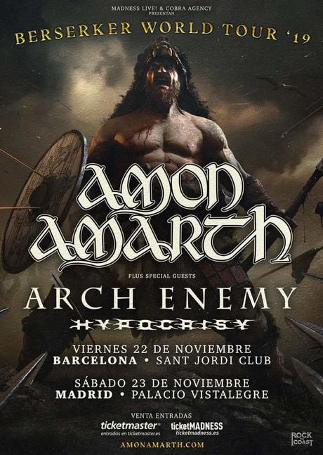 Temporada otoño – invierno de conciertos Gira de Amon Amarth, Arch Enemy e Hypocrisy