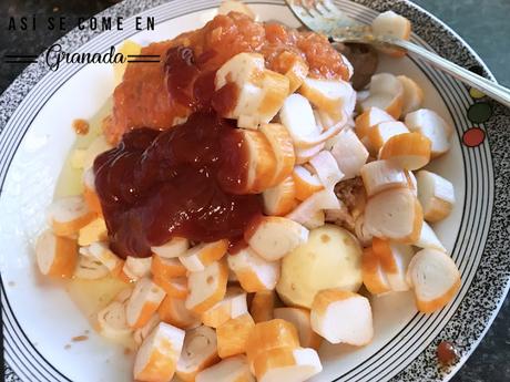 Huevos con bechamel al graten