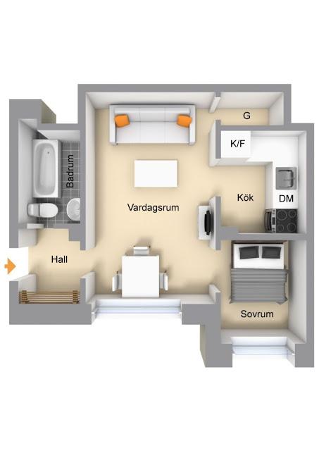 Un hogar de 34 m2