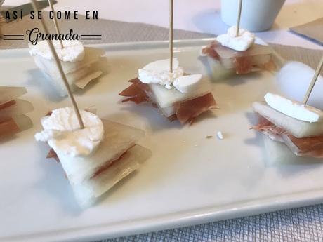 Milhojas de melón, queso y jamón, Juego de blogueros 2.0 Milhojas de melón, queso y jamón, Juego de blogueros 2.0