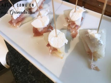 Milhojas de melón, queso y jamón, Juego de blogueros 2.0 Milhojas de melón, queso y jamón, Juego de blogueros 2.0