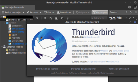 Thunderbird 68.0 se actualiza con varias mejoras y características importantes