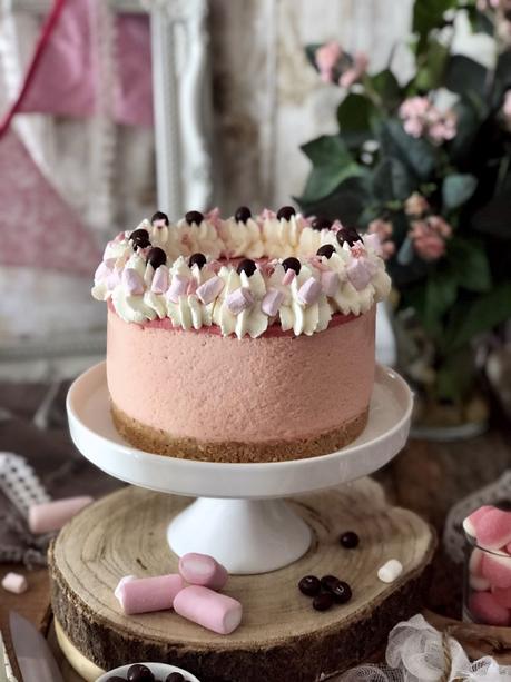 Tarta mousse de nubes y chocolate sin horno