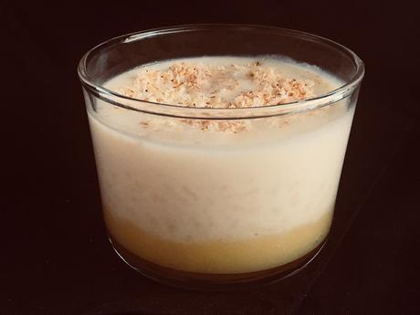 Arroz con leche de coco y crema de limón