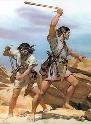 Arma secreta romana, balas silbantes de honda.