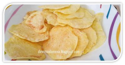 Patatas chips al microondas