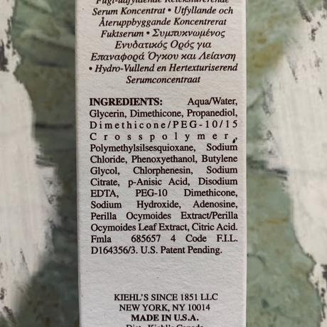 KIEHL'S HYDRO-PLUMPING RE-TEXTURIZING SERUM CONCENTRATE