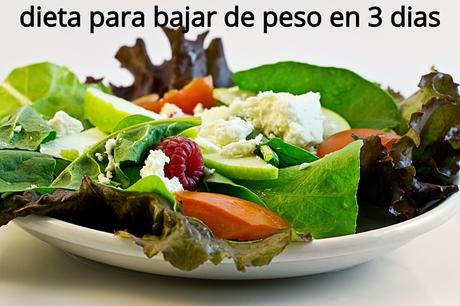 dieta para bajar de peso en 3 dias