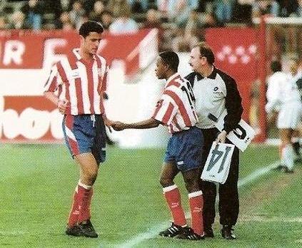 Maguy debutó con el Atlético de Madrid sustituyendo a Kiko.