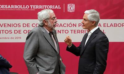 FIRMA ALFREDO DEL MAZO CONVENIOS CON UNAM Y SEDATU