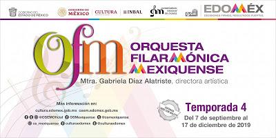 PRESENTA ORQUESTA FILARMÓNICA MEXIQUENSE PROGRAMA CORRESPONDIENTE A SU CUARTA TEMPORADA