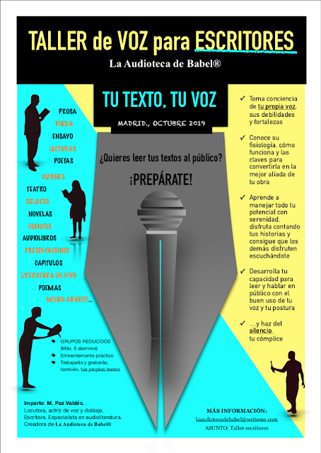 TALLER DE VOZ PARA ESCRITORES La Audioteca de Babel® (Madrid, octubre 2019)