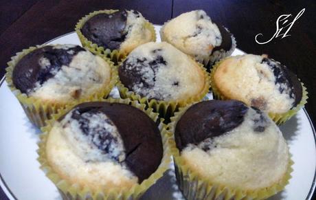 MUFFINS DE CHOCOLATE, COCO Y ALMENDRAS