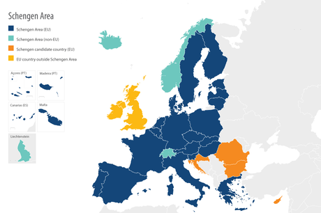 ¿Forman todos los países de la zona Schengen parte de la Unión Europea?