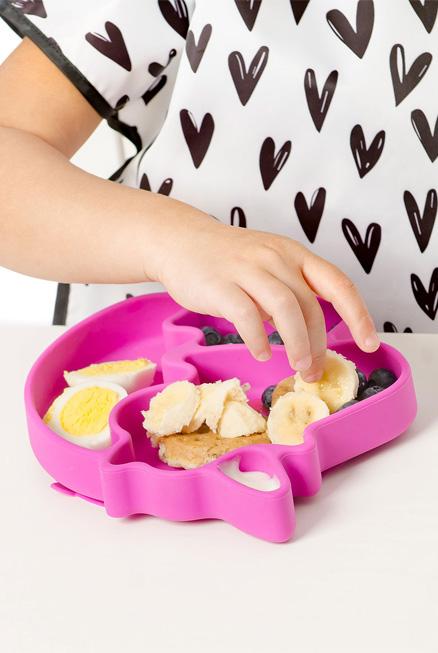 Plato silicona unicornio con ventosa