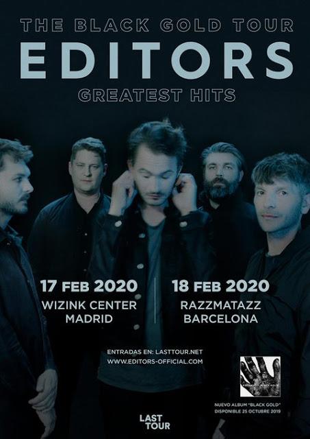 Gira de grandes éxitos de Editors en febrero en WiZink Center y Razzmatazz
