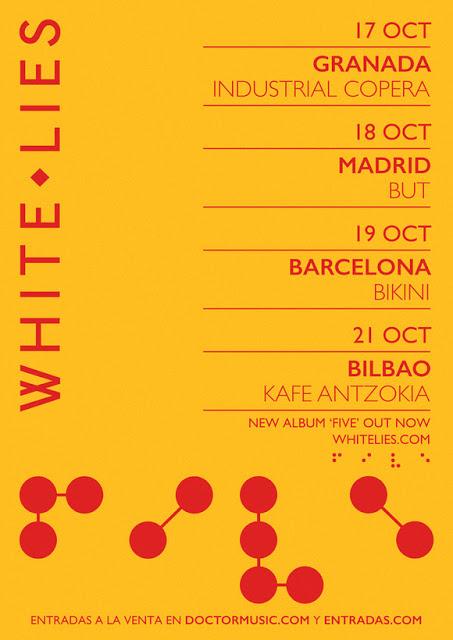 Conciertos de White Lies en octubre en Granada, Madrid, Barcelona y Bilbao