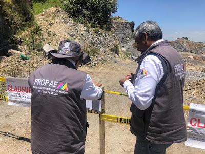 CLAUSURA PROPAEM MINAS EN LAS FALDAS DEL VOLCÁN XINANTÉCATL