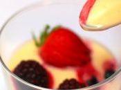 Crema chocolate blanco frutos rojos, leche