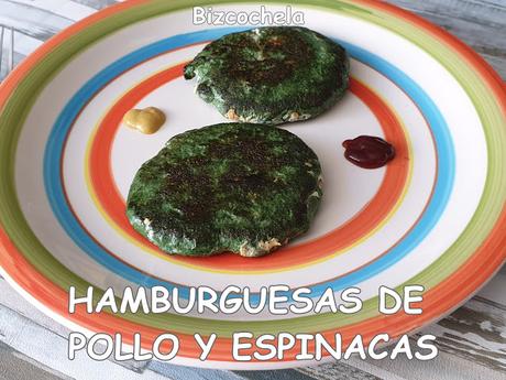 HAMBURGUESAS DE POLLO Y ESPINACAS