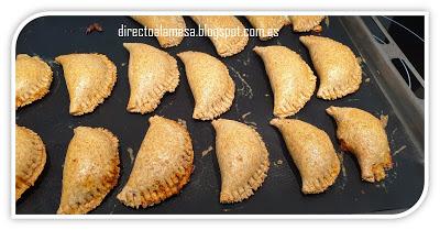 Empanadillas con harina integral rellenas de carne