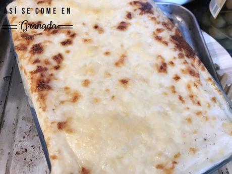 Lasaña de marisco con salsa de gambas Lasaña de marisco con salsa de gambas