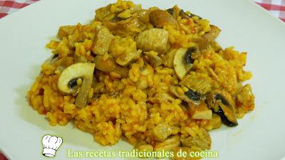 Cómo hacer un delicioso arroz con secreto ibérico y champiñones