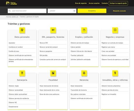 Paginasamarillas.es publica un práctico directorio de trámites y gestiones para ahorrar tiempo en el día a día