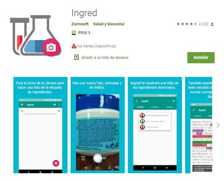 3 Apps para analizar alimentos 3 Apps para analizar alimentos