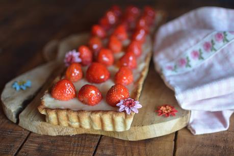 Tartaleta de crema y fresas Tartaleta de crema y fresas