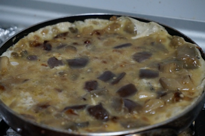 Tortilla de berenjena y cebolla Tortilla de berenjena y cebolla