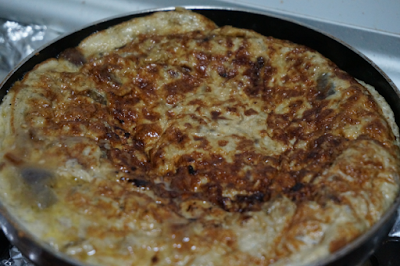 Tortilla de berenjena y cebolla Tortilla de berenjena y cebolla