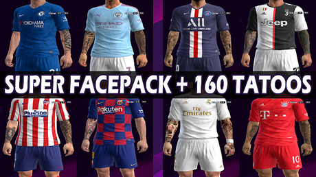 New Super Mega Facepack+160 Tattos Season 19/20